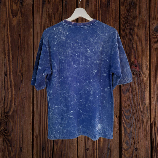 Denim blue acid wash T-shirt