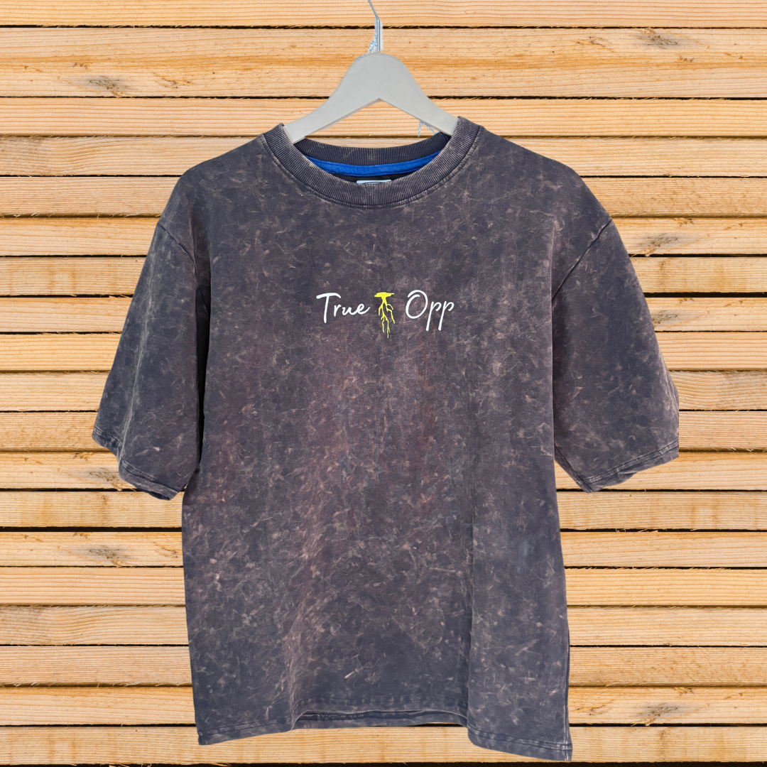 Dark grey acid wash T-shirt