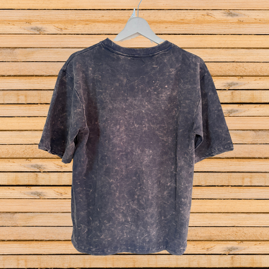 Dark grey acid wash T-shirt