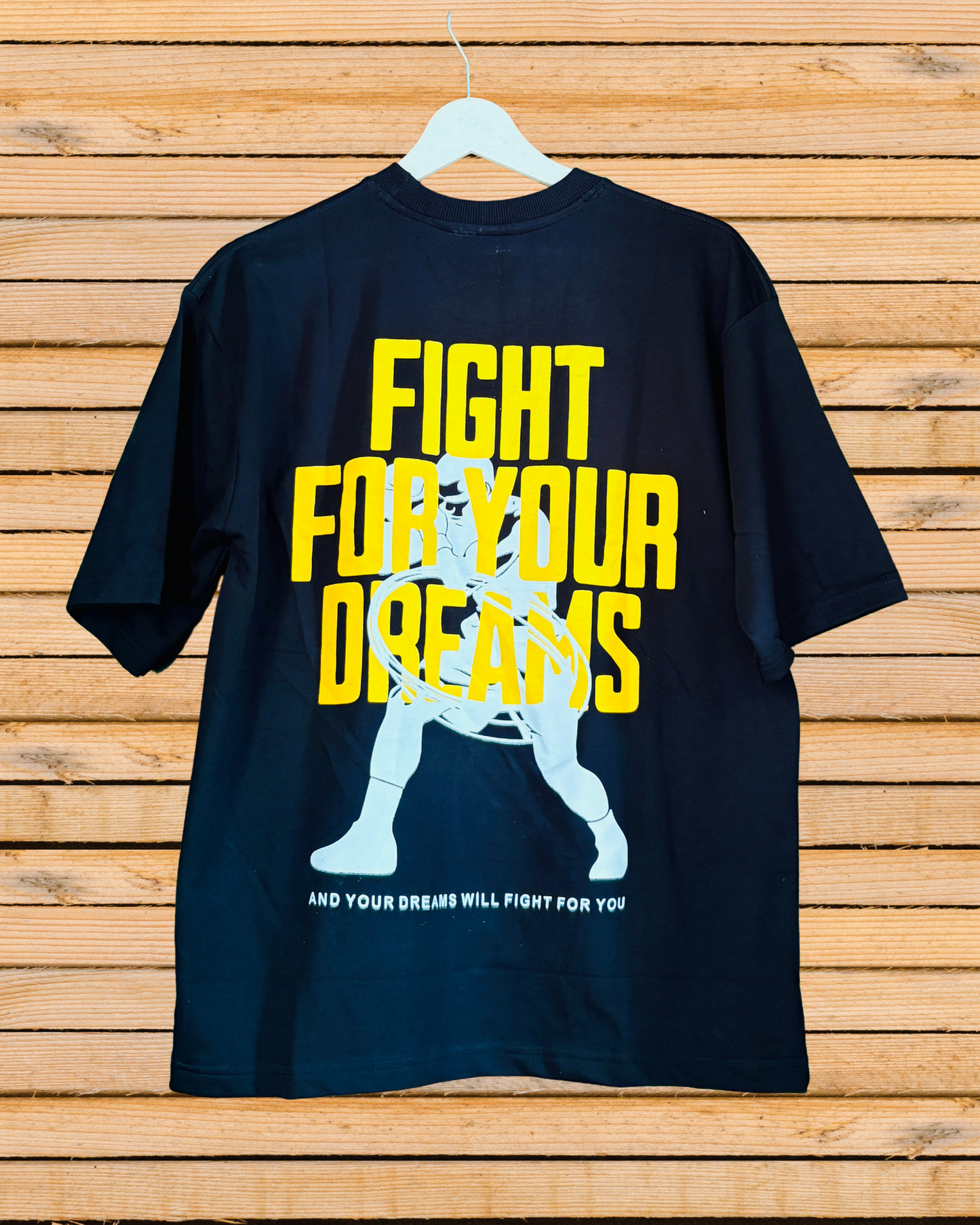 Black printed oversized T shirt 260gsm