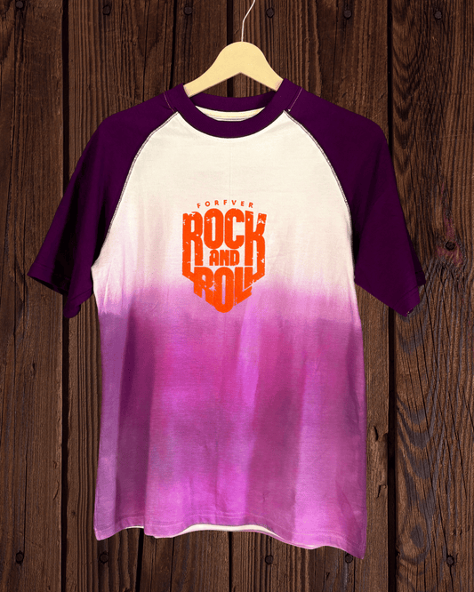 Acid spray purple oversized T shirt