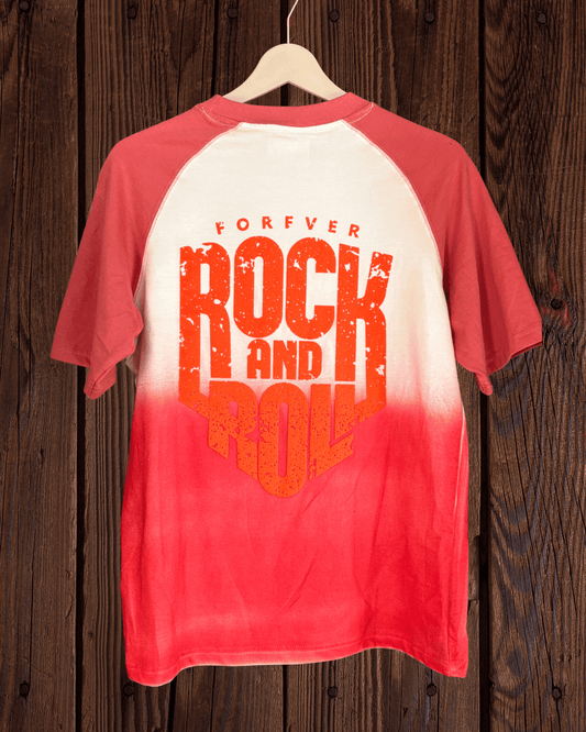 Acid spray gradient red oversized T shirt