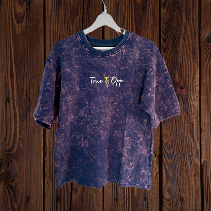 Navy blush acid wash over sized T-shirt