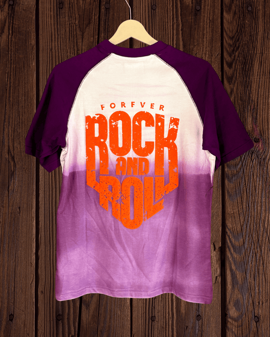 Acid spray purple oversized T shirt